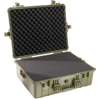 Peli Case 1600 mit Schaum, oliv