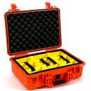 Peli Case 1500 mit Einteilungssystem, orange